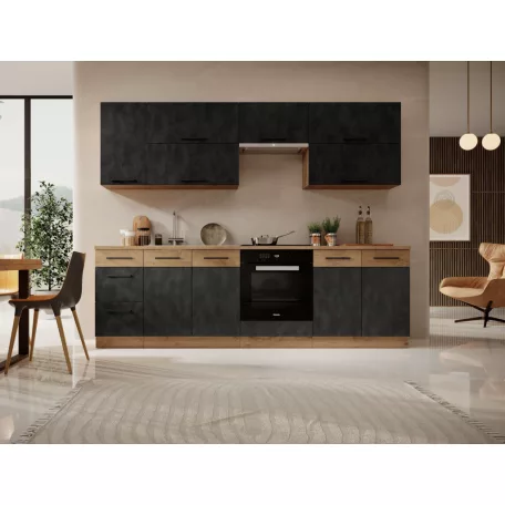 VIKA 260 konyhabútor, Matera, Lancelot tölgy