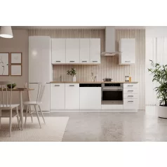 BUBBLE 240 konyhabútor, Fehér, Lancelot tölgy