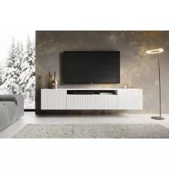 FALI NOEMI TV szekrény, Fehér, Fehér