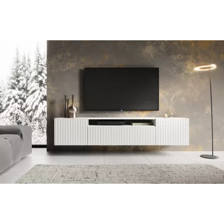 FALI NOEMI TV szekrény, Fehér, Fehér