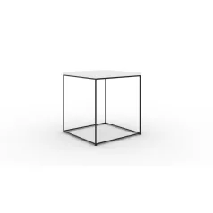 Adina dohányzóasztal, Fekete, Fehér fényes