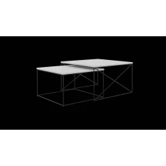 Licco 2in1 dohányzóasztal, Fekete, Beton