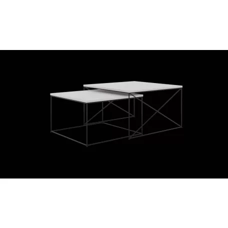 Licco 2in1 dohányzóasztal, Fekete, Beton