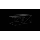 Licco 2in1 dohányzóasztal, Fekete, Fekete