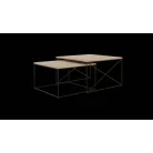 Licco 2in1 dohányzóasztal, Fekete, Artisan