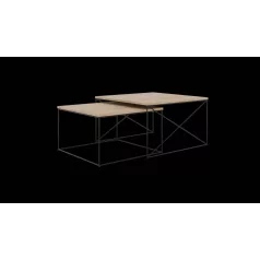 Licco 2in1 dohányzóasztal, Fekete, Artisan