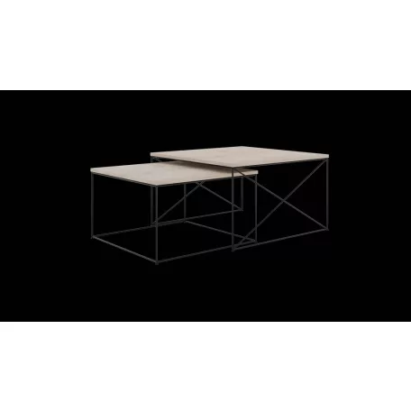 Licco 2in1 dohányzóasztal, Fekete, Sonoma