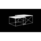 Licco 2in1 dohányzóasztal, Fehér, Fehér