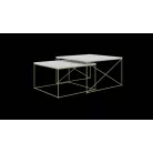 Licco 2in1 dohányzóasztal, Arany, Beton