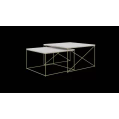 Licco 2in1 dohányzóasztal, Arany, Beton