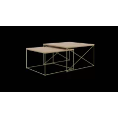 Licco 2in1 dohányzóasztal, Arany, Artisan