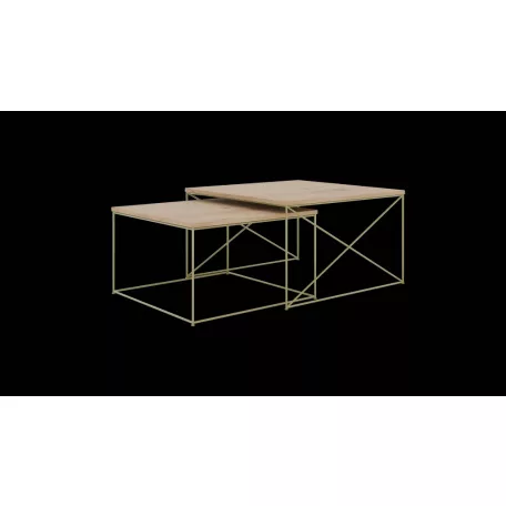 Licco 2in1 dohányzóasztal, Arany, Artisan