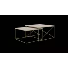 Licco 2in1 dohányzóasztal, Arany, Sonoma