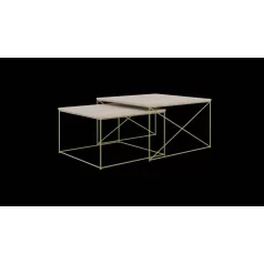 Licco 2in1 dohányzóasztal, Arany, Sonoma