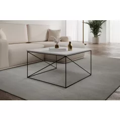 Nelia dohányzóasztal, Fekete, Fehér