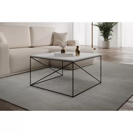 Nelia dohányzóasztal, Fekete, Fehér