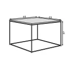 Kávéasztal Roni, Fekete, Fehér fényes