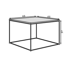 Kávéasztal Roni, Arany, Sonoma