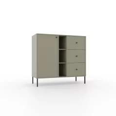 Tili 1D 3S 3P Komód, Eukaliptusz, Eukaliptusz