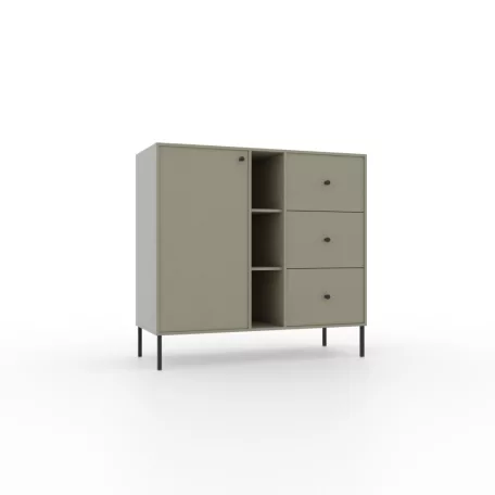 Tili 1D 3S 3P Komód, Eukaliptusz, Eukaliptusz