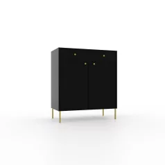 Tili 2D 2S Komód, Fekete, Fekete