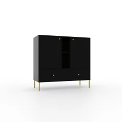 Tili 2D 2S 2P Komód, Fekete, Fekete