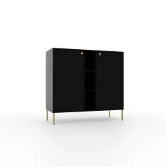 Tili 2D 3P Komód, Fekete, Fekete