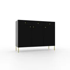 Tili 3D 3S Komód, Fekete, Fekete