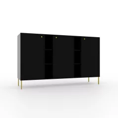 Tili 3D 6P Komód, Fekete, Fekete