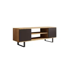 RTV szekrény Lofter , Craft tölgy, Fekete