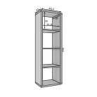 Cleo könyvespolc, Fehér, Fehér