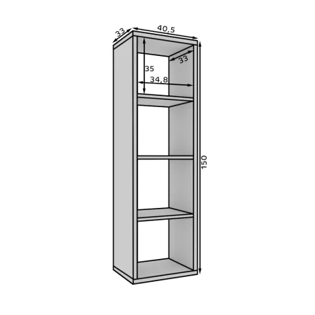Cleo könyvespolc, Fehér, Fehér