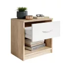 PEPE éjjeliszekrény sonoma-fehér színben