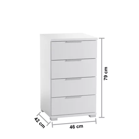 Smilla éjjeliszekrény 4SK fehér színben