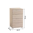 Smilla éjjeliszekrény 4SK sonoma színben