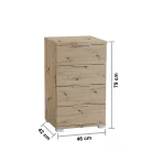 Smilla éjjeliszekrény 4SK artisan színben