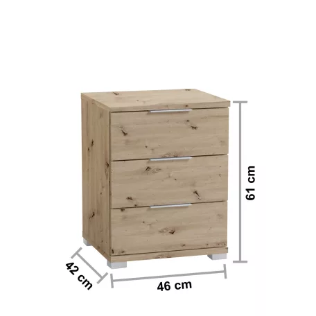 Smilla éjjeliszekrény 3SK artisan színben