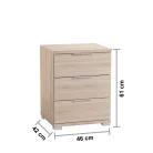 Smilla éjjeliszekrény 3SK sonoma színben