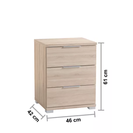 Smilla éjjeliszekrény 3SK sonoma színben