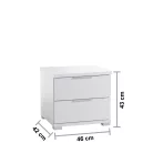 Smilla éjjeliszekrény 2SK fehér színben