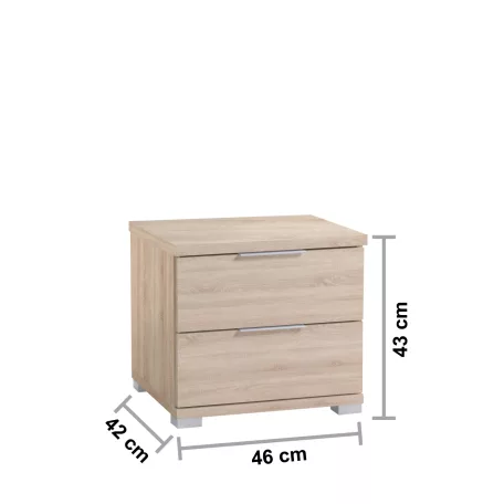 Smilla éjjeliszekrény 2SK sonoma színben