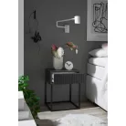 MARLE I. éjjeliszekrény fekete színben 40 cm