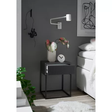 MARLE I. éjjeliszekrény fekete színben 40 cm