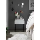 MARLE I. éjjeliszekrény fehér színben 40 cm