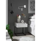 MARLE I. éjjeliszekrény fehér színben 40 cm