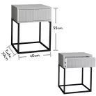 MARLE I. éjjeliszekrény artisan tölgy színben 40 cm