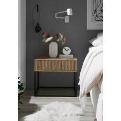 MARLE II. éjjeliszekrény artisan tölgy színben 60 cm