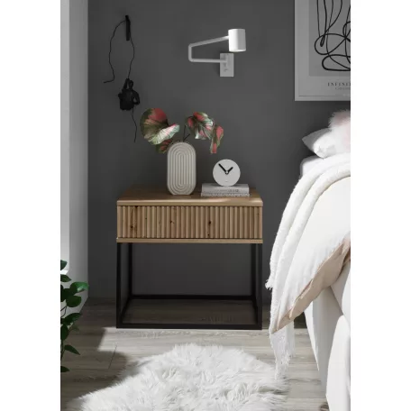 MARLE II. éjjeliszekrény artisan tölgy színben 60 cm