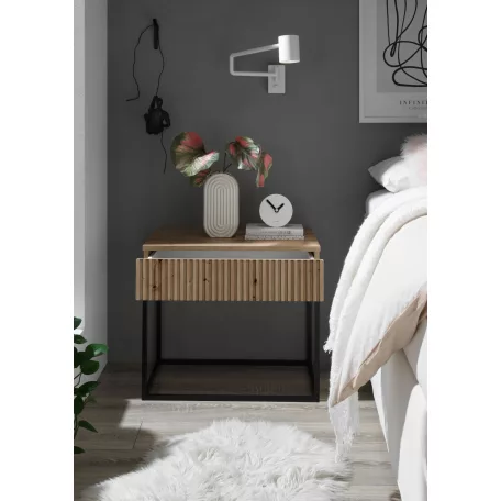 MARLE II. éjjeliszekrény artisan tölgy színben 60 cm