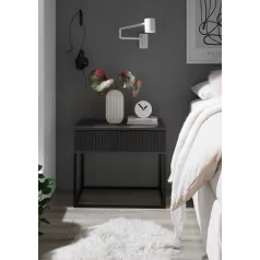 MARLE II. éjjeliszekrény fekete színben 60 cm